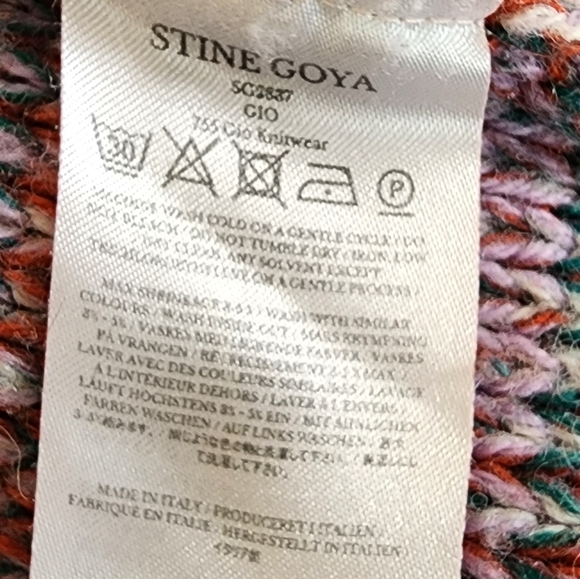 Stine Goya Gio Sweater Colorfull Balloon Sleeve Cropped Size Small - Picture 7 of 8